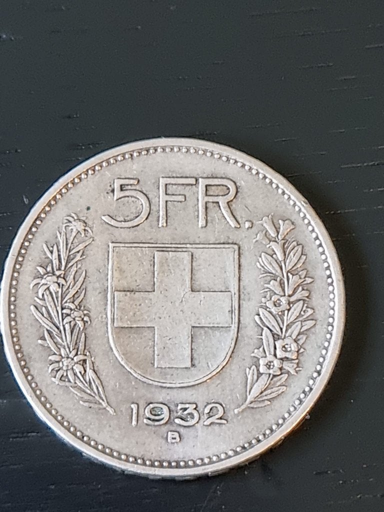 Zwitserland 5 francs 1932 (2), zilver, Postzegels en Munten, Munten | Europa | Niet-Euromunten, Ophalen of Verzenden, Overige landen