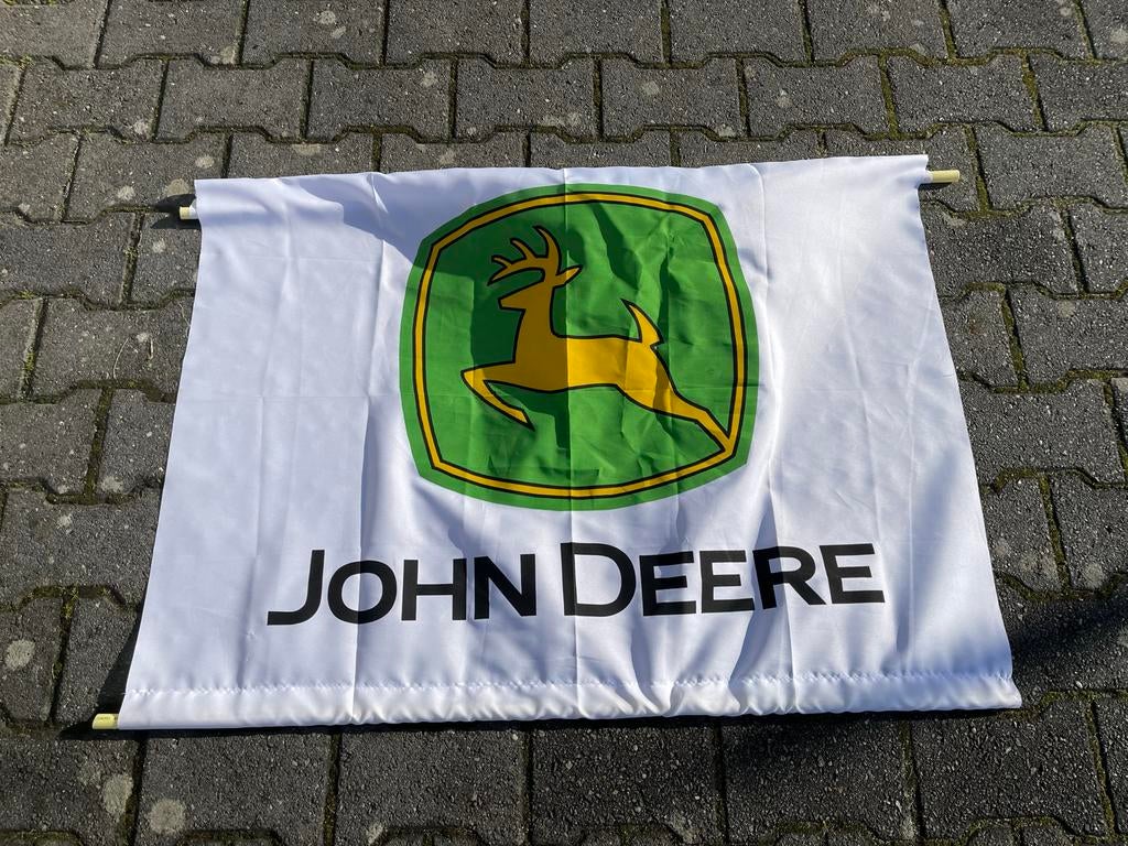 John Deere vlag 1x0,80 meter, Ophalen of Verzenden, Zo goed als nieuw, Reclamebord