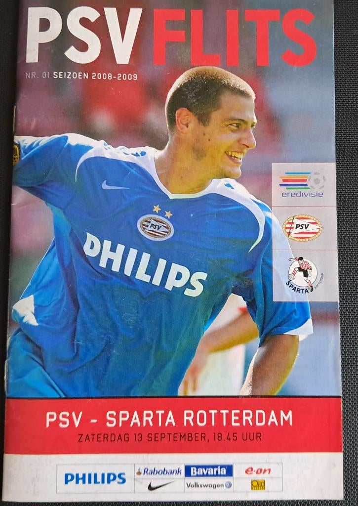 PSV - Sparta 2008/2009, Verzamelen, Ophalen of Verzenden, Zo goed als nieuw, PSV, Boek of Tijdschrift