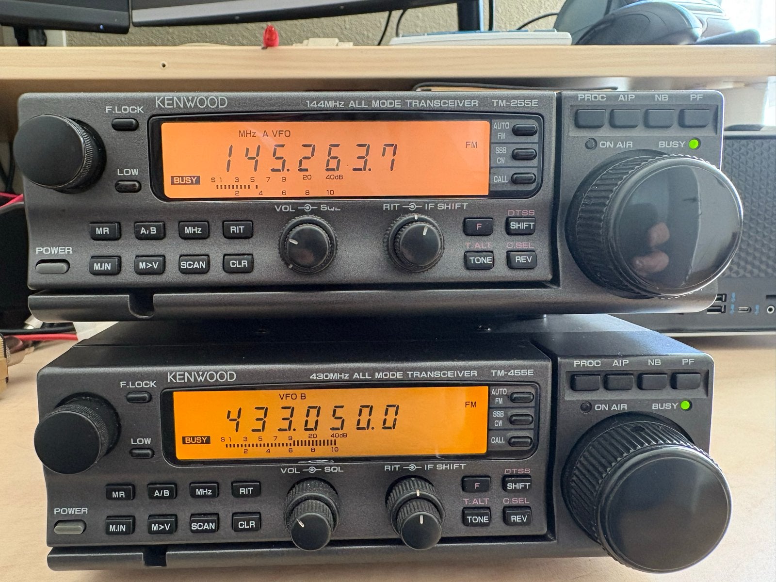 Kenwood TM-255E & TM-455E Transceivers, Ophalen of Verzenden, Gebruikt, Zender en Ontvanger