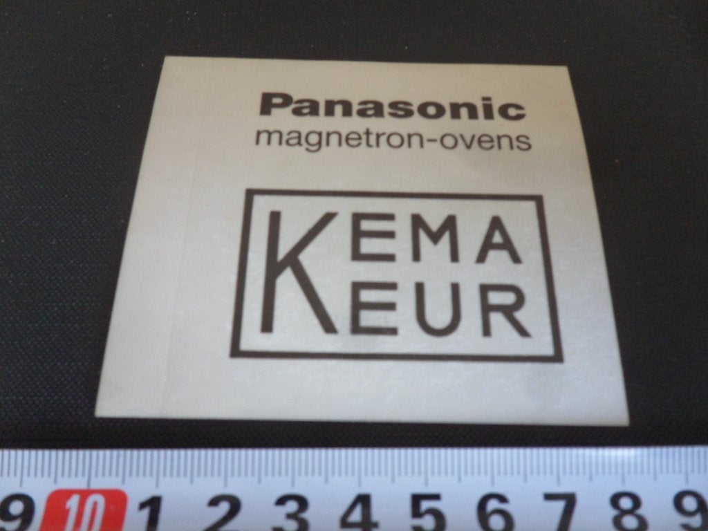 sticker Transparant PANASONIC Magnetron-ovens KEMA KEUR, Ophalen of Verzenden, Zo goed als nieuw