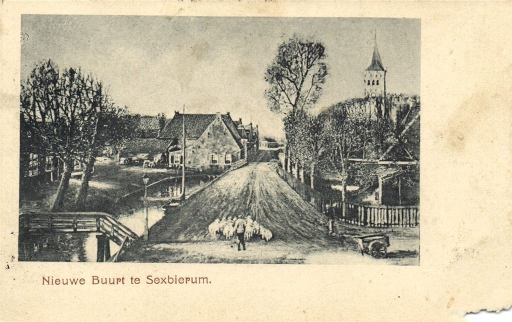 Nieuwe Buurt te Sexbierum. - B-keus - 1905 gelopen, Verzamelen, Ophalen of Verzenden, Voor 1920, Gelopen, Friesland