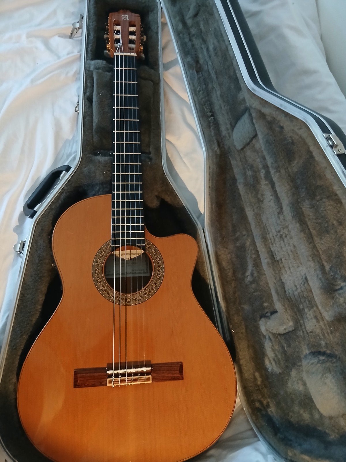 Alhambra Klassieke Gitaar met Koffer en Element, Ophalen of Verzenden, Gebruikt, Klassieke of Spaanse gitaar, Met koffer