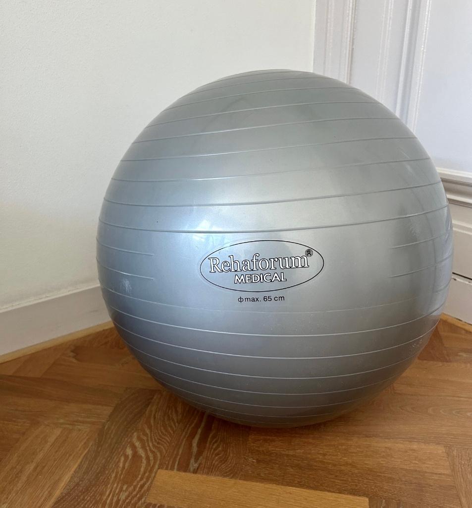 Fitnessbal - Yoga- en Pilatesbal - incl. voetpomp - 55 cm, Ophalen, Zo goed als nieuw, Fitnessbal