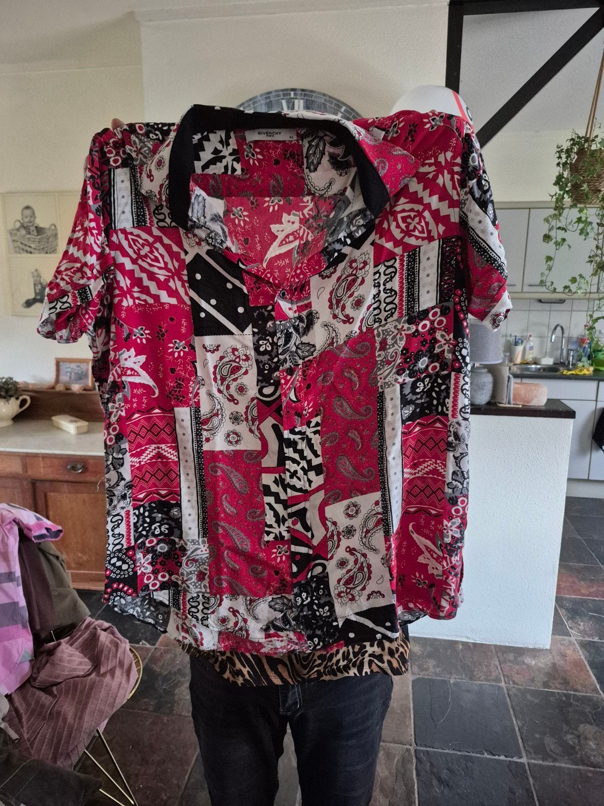 Givenchy Paisley Patchwork overhemd XL, Kleding | Heren, Ophalen of Verzenden, Zo goed als nieuw, Givenchy, Halswijdte 43/44 (XL)