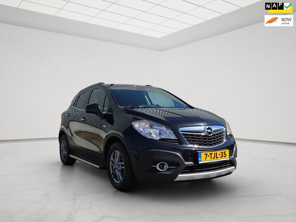 Opel Mokka 1.4 T Cosmo |Leder|Schuifdak|Trekhaak, Voorwielaandrijving, Euro 5, Gebruikt, Zwart