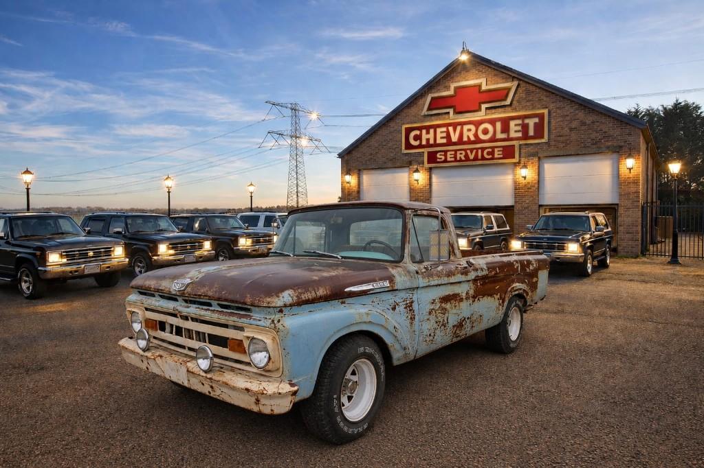 Ford F100 Patina Truck 1961 !, Achterwielaandrijving, 5000 cc, Bedrijf, LPG