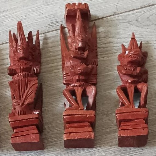 Vintage houtsnijwerk schaakspel, Een of twee spelers, Ophalen of Verzenden, Nieuw