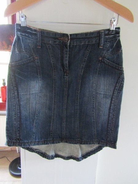 D395 Not the same mt 36 rok denim spijkerrok, Not the same, Zo goed als nieuw, Knielengte, Maat 36 (S)