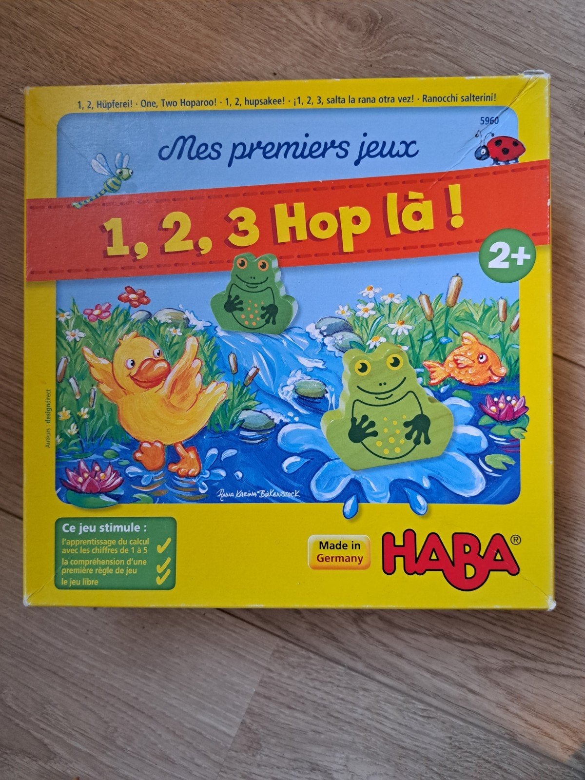 HABA mijn eerste spel 2+ 1, 2, 3 Hop la!, Ophalen of Verzenden, Zo goed als nieuw