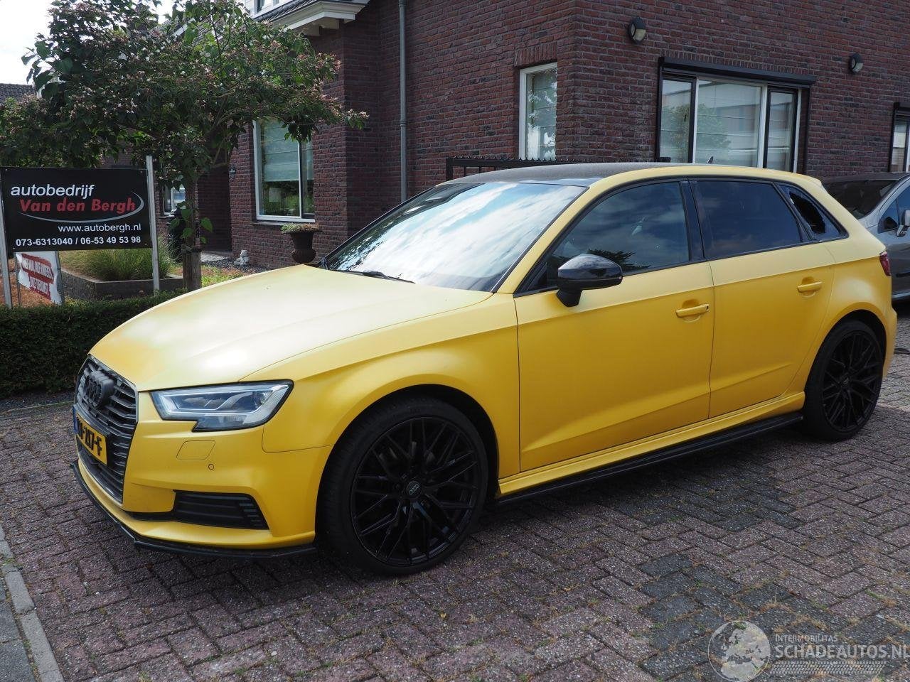 Audi A3 1.4 E-Tron S-Line Lease edition (bj 2016, automaat), Auto diversen, Schadeauto's, Audi, Automaat, Benzine, Hatchback, Zilver of Grijs
