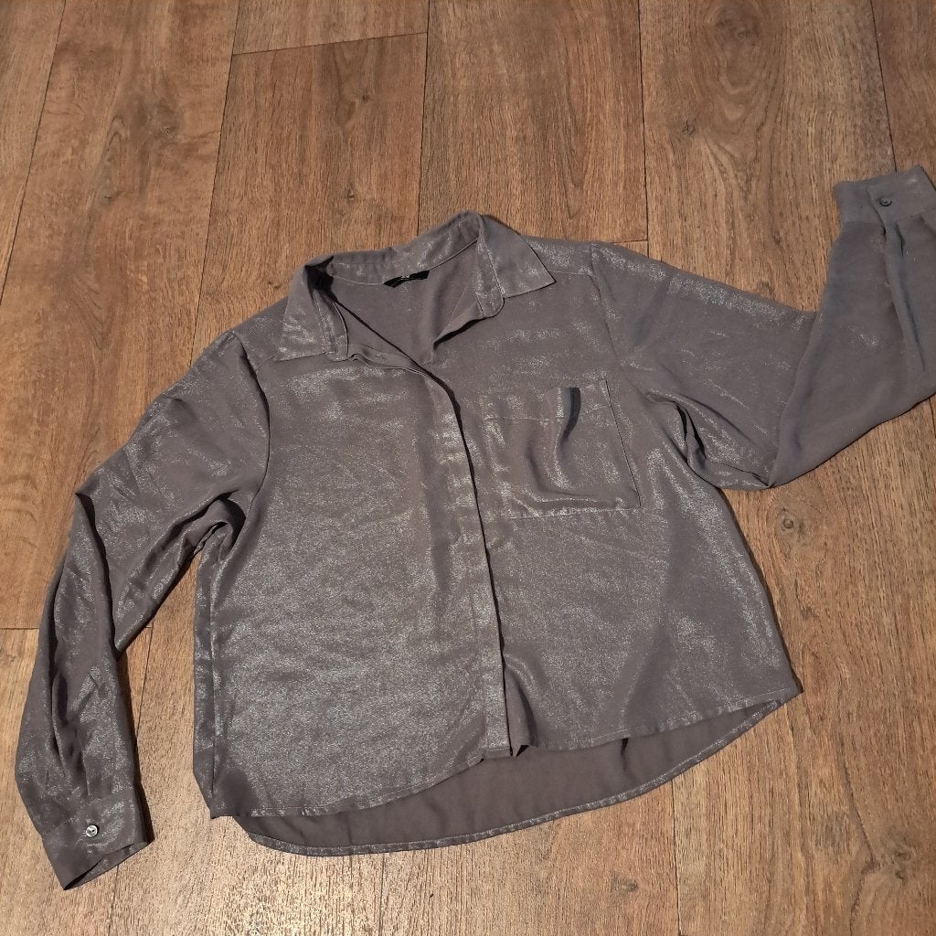 sjieke taupe kleur blouse  S/M, H&M, Bruin, Ophalen of Verzenden, Zo goed als nieuw