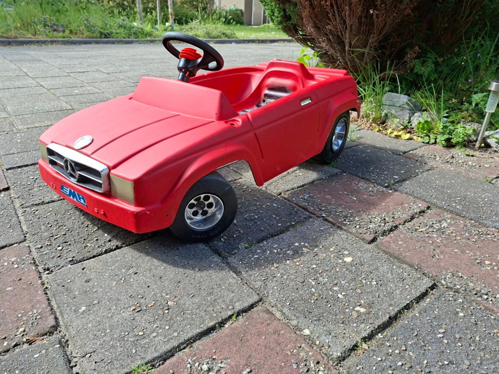 Vintage Rode Mercedes-Benz Trapauto voor Kinderen, Ophalen of Verzenden