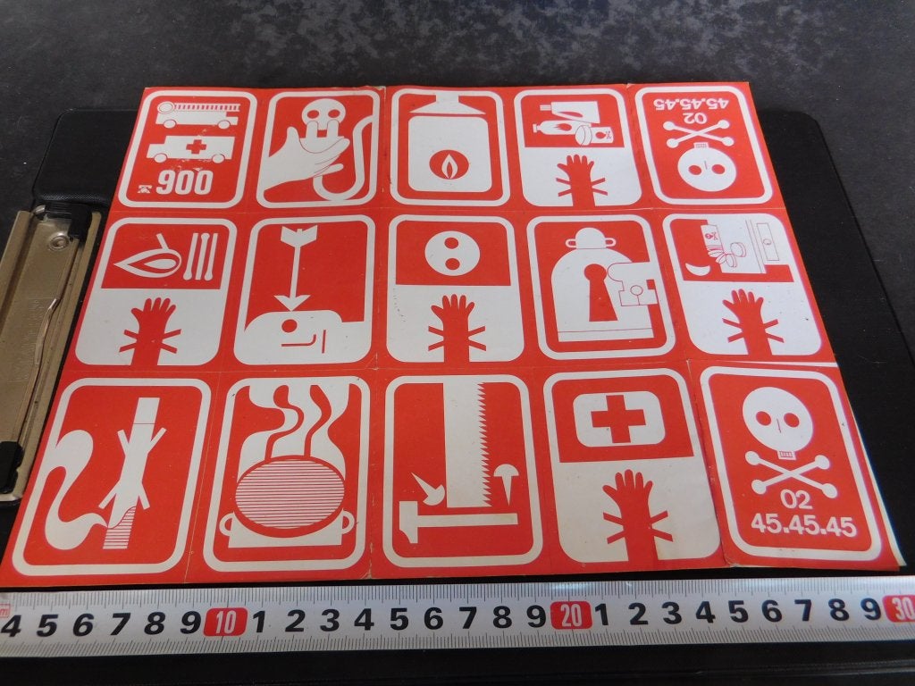 sticker set stickers  waarschuwingen, Ophalen of Verzenden, Zo goed als nieuw