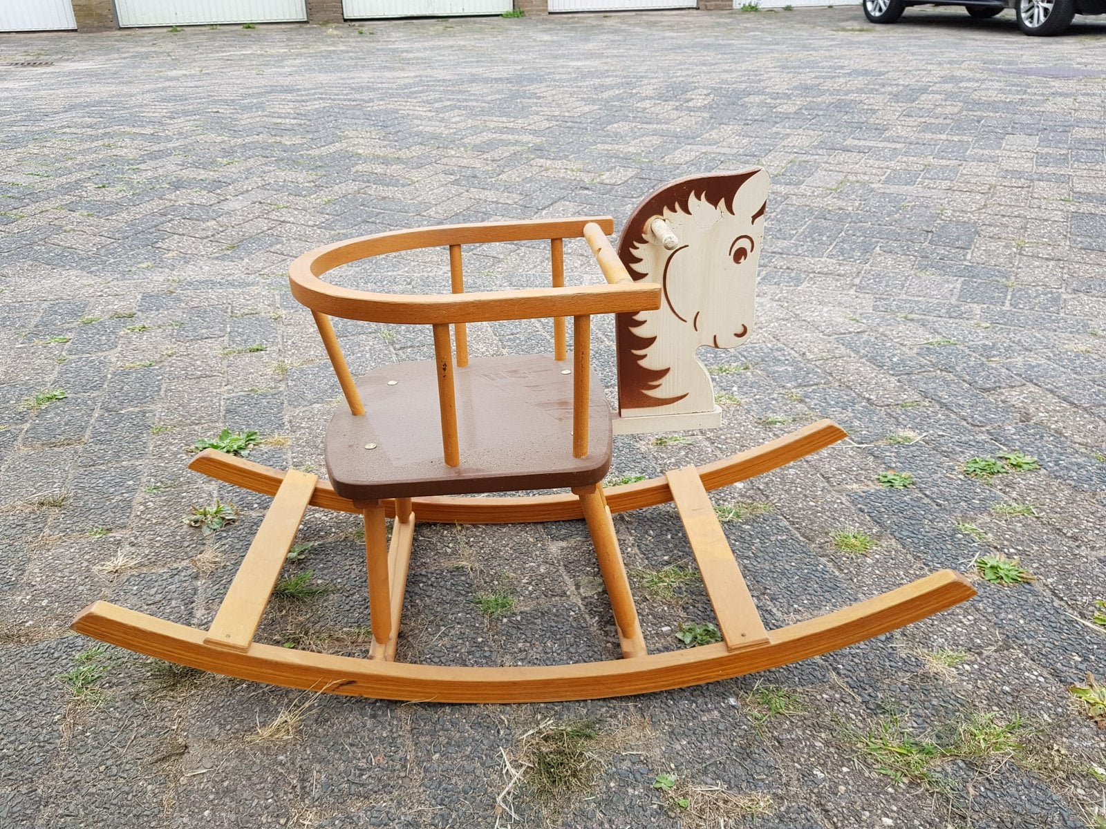 Hobbelpaard hout vintage, Ophalen, Gebruikt