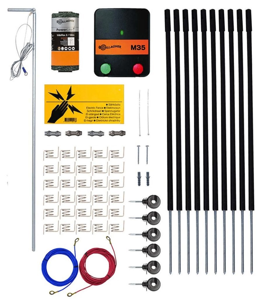 Gallagher Huisdieren kit - Schrikdraad - M35, Ophalen of Verzenden, Zo goed als nieuw, 20 meter of meer, Draad