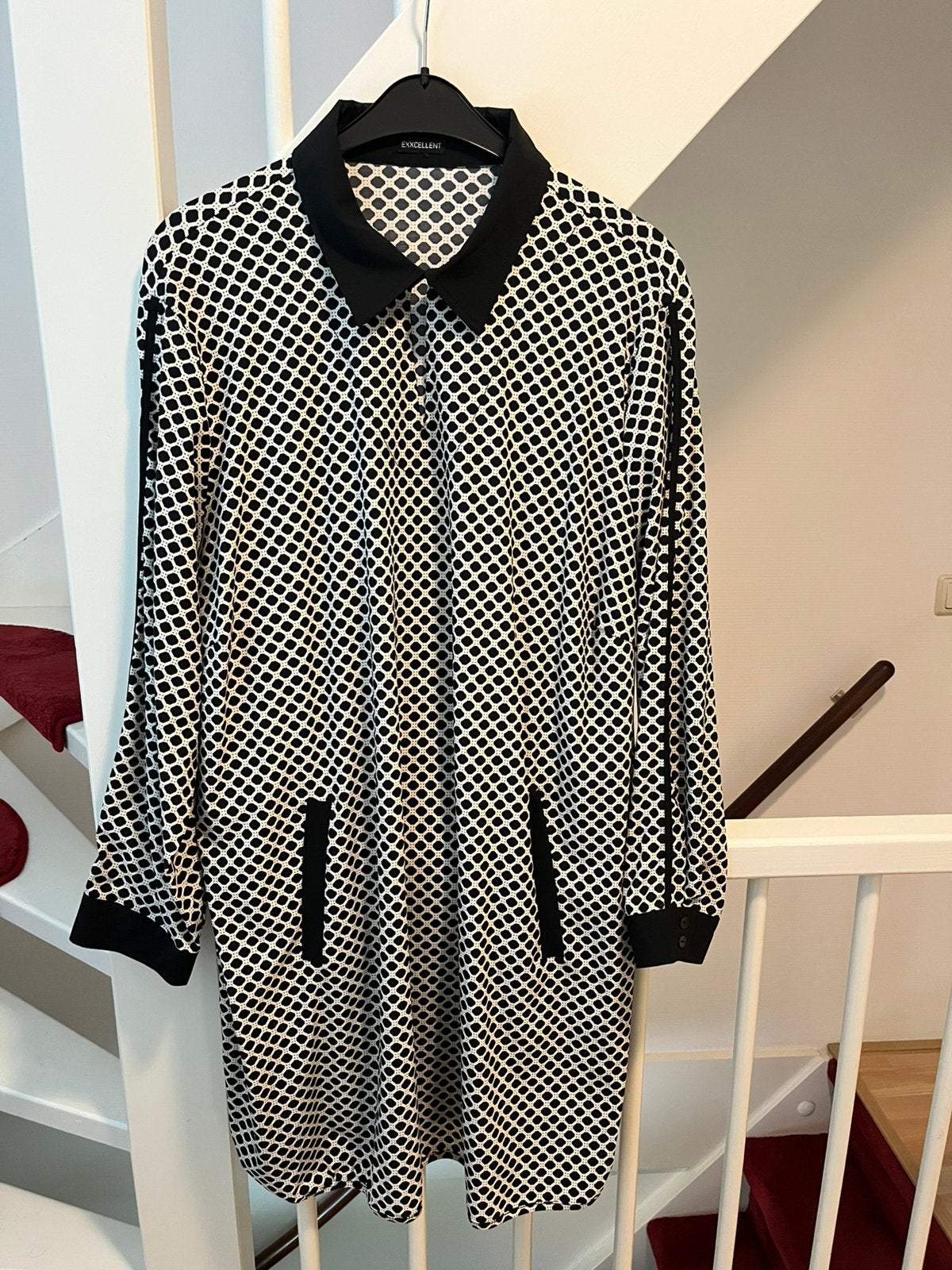 Exxcellent blouse/jurk 52/54, Verzenden, Zo goed als nieuw, Zwart, Blouse of Tuniek
