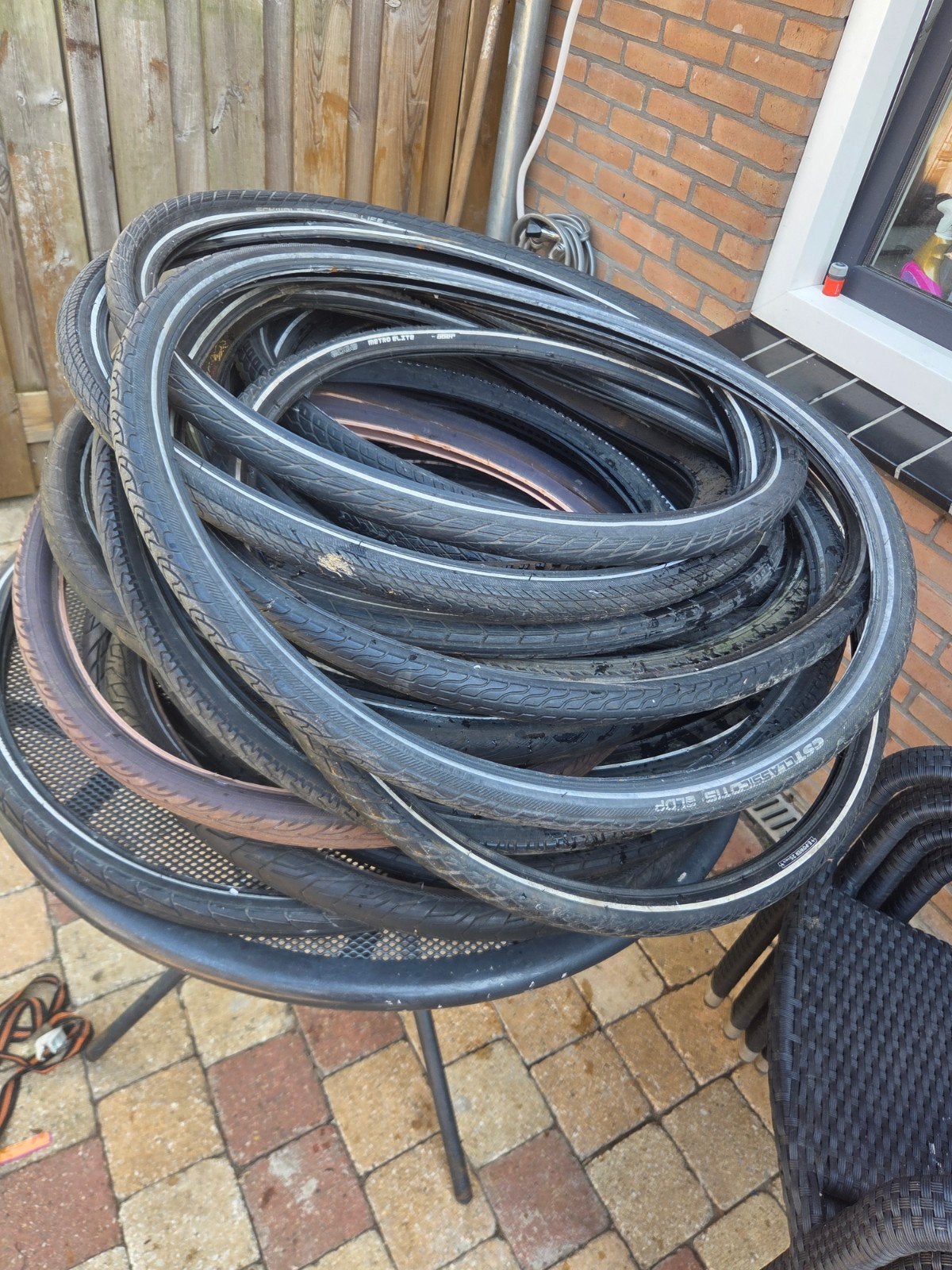 Partij gebruikte fietsbanden 26 en 28 inch - goede staat, Gebruikt, Band, Elektrische fiets, Ophalen of Verzenden