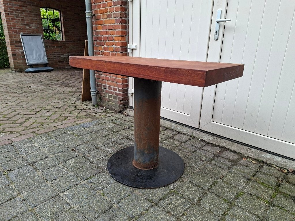 Degelijke werkbank met massief dik werkblad (7,5 cm dik!), Ophalen, Gebruikt, 70 tot 120 cm, Bankschroef