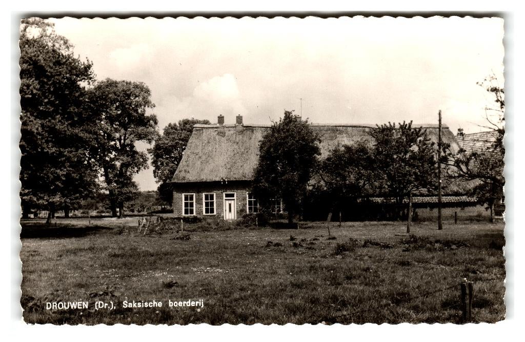 Drouwen, Saksische boerderij, Verzenden, 1960 tot 1980, Gelopen, Drenthe