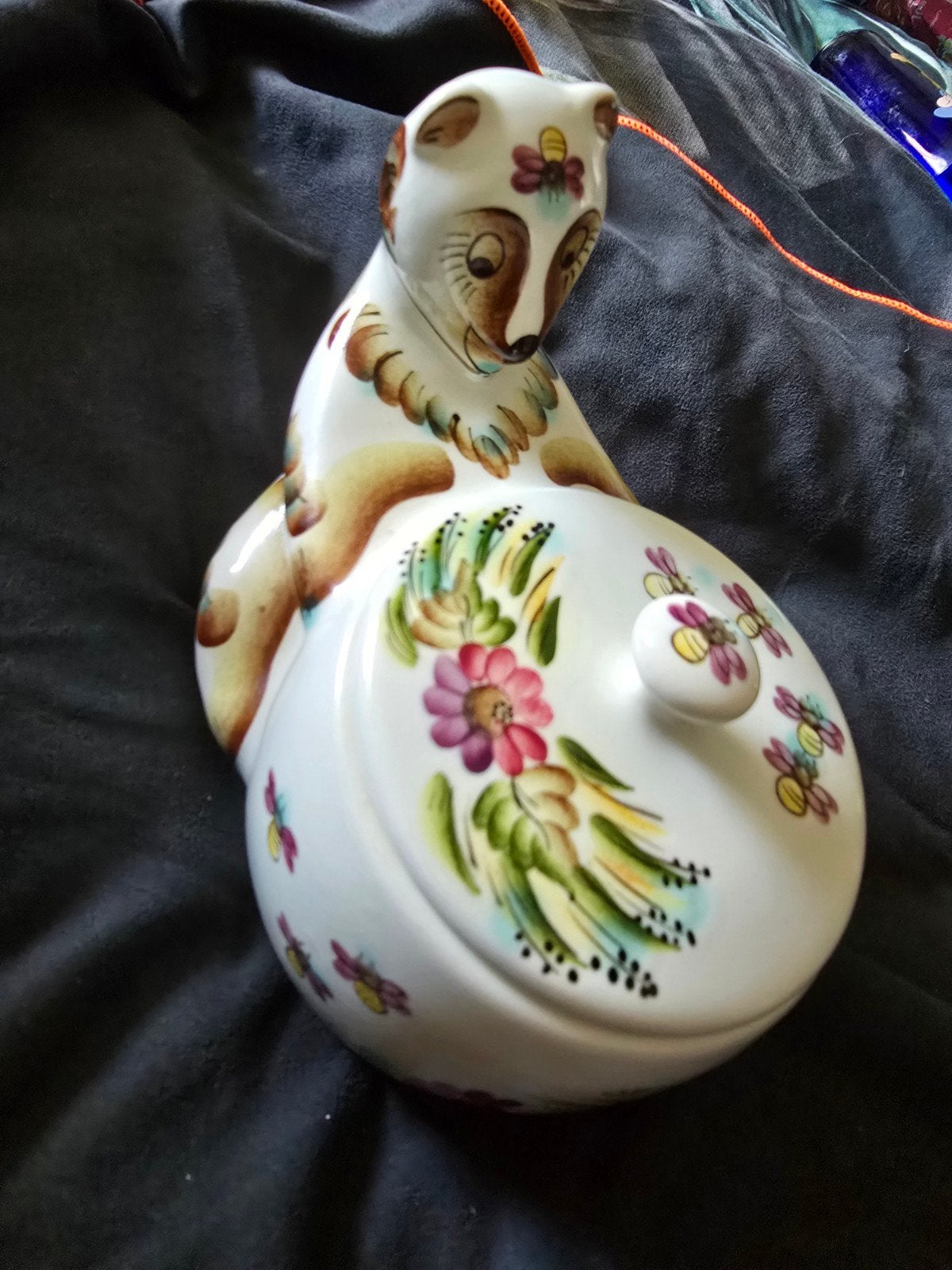 Vintage Russische honingpot Pot met Deksel - Vos Design, Antiek en Kunst, Ophalen of Verzenden