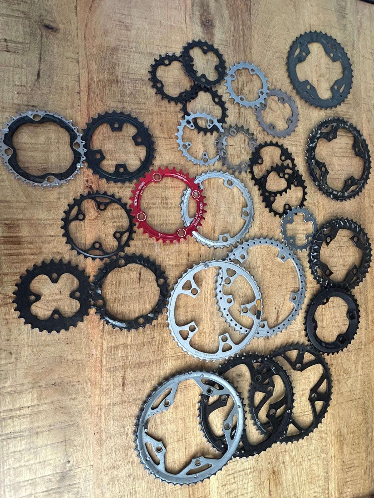 Partij tandwielen mtb, Gebruikt, Racefiets, Ophalen of Verzenden, Derailleur of Ketting