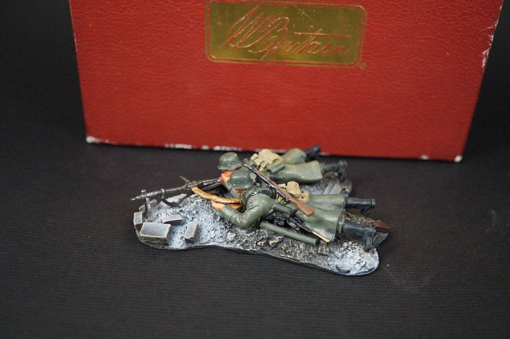 W Britain Duits Mg team soldaten - 1/30 - TOP, Verzamelen, Militaria | Tweede Wereldoorlog, Ophalen of Verzenden, Duitsland
