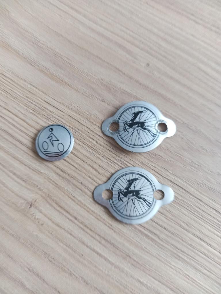 Gazelle fiets emblemen - Vintage set, Gebruikt, Overige typen, Ophalen of Verzenden, Stadsfiets