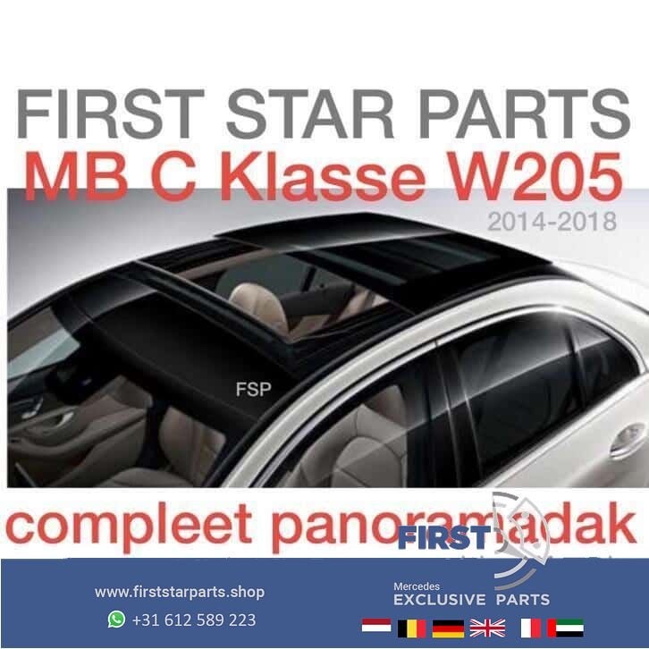 W205 compleet Panoramadak Mercedes C Klasse 2014-2018 PANO, Gebruikt, -, Ophalen of Verzenden, -