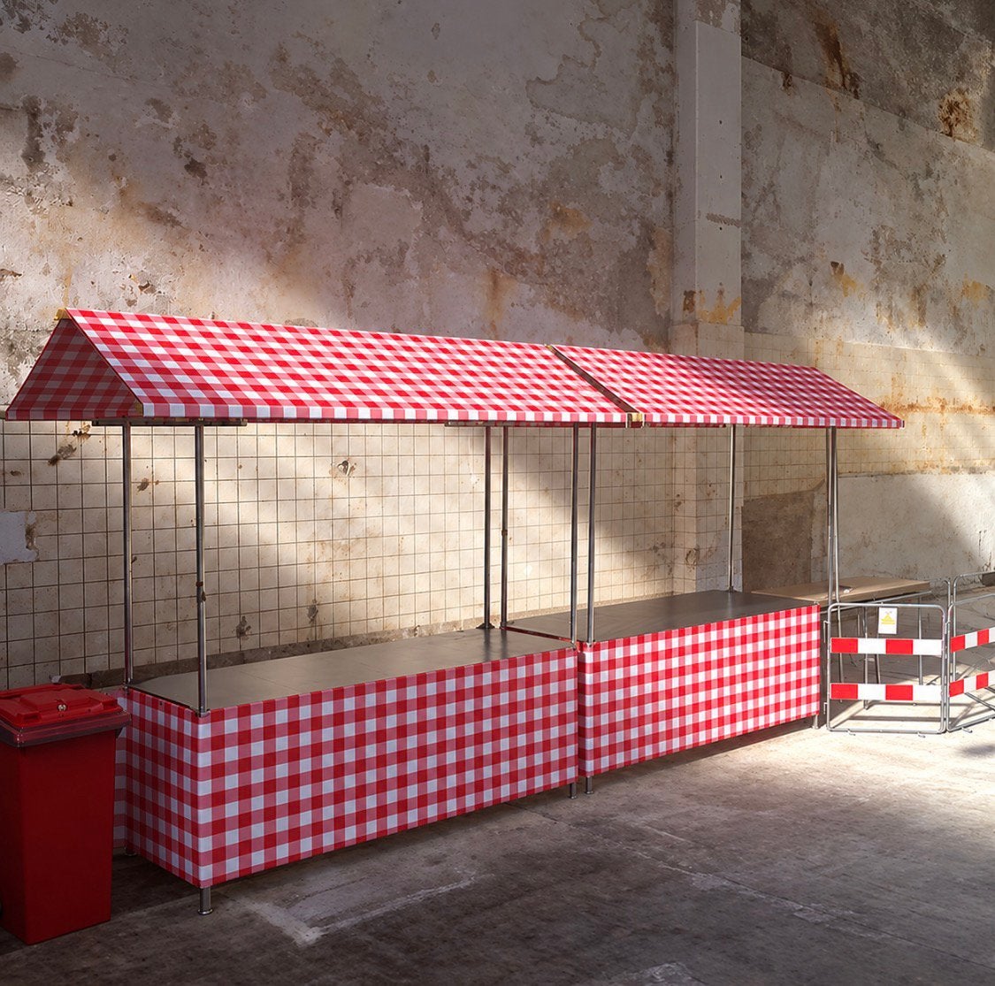 Professionele robuuste marktkraam / verkooptafel 226 cm, Ophalen, Gebruikt, Overige