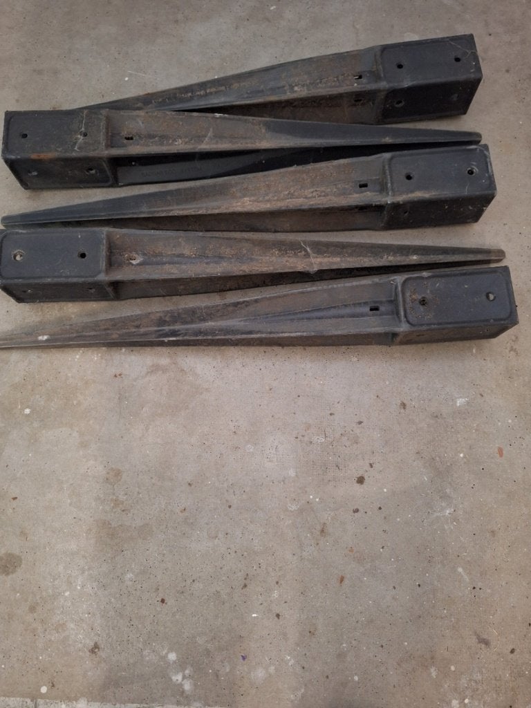 Kunststof paalhouder, 760mm totaal, schacht 600mm. 5 stuks., Ophalen, Gebruikt, Minder dan 180 cm, Overige typen