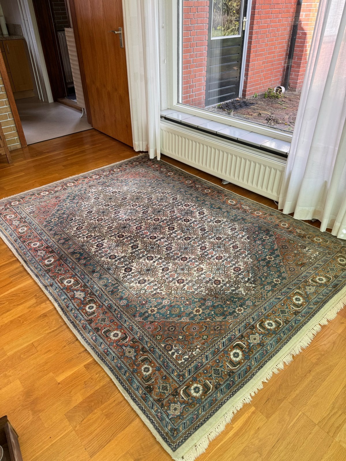 Klassiek vloerkleed met oosters patroon, Huis en Inrichting, Ophalen, Blauw, 150 tot 200 cm, 200 cm of meer