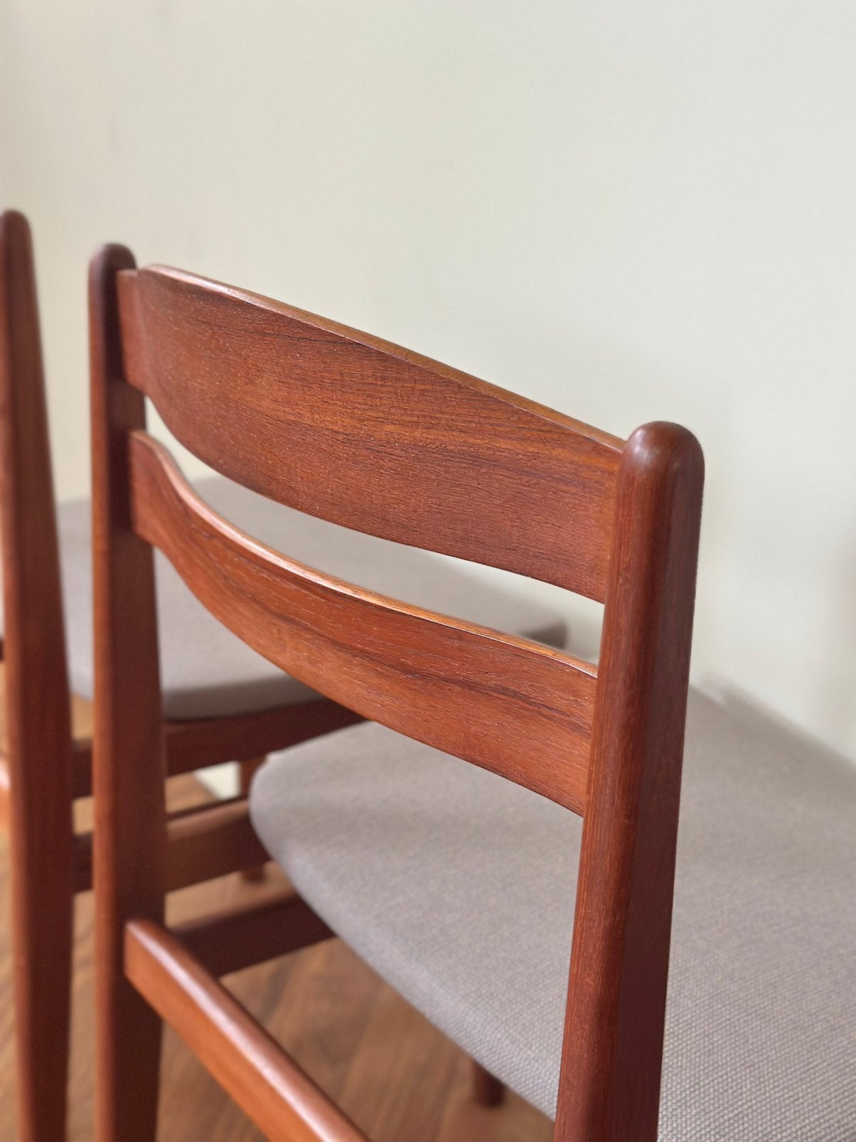 Set 3 vintage Deense design stoelen teak hout jaren 50/60/70, Ophalen, Gebruikt, Vintage desgin, Hout