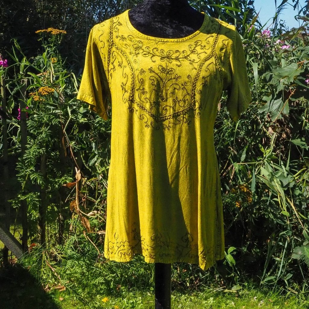 Gringo blouse – okergeel - one size, Kleding | Dames, Maat 38/40 (M), Geel, Gringo, Nieuw