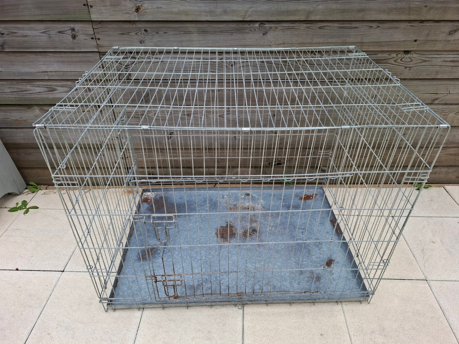 Grote hoge bench met afdekking. 106x73, Ophalen, Gebruikt