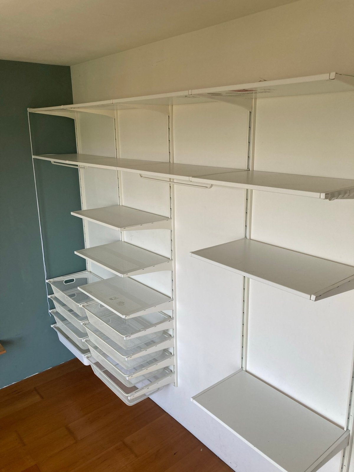 IKEA ALGOT BOAXEL Wit wandrek met planken en lades, Ophalen, Gebruikt