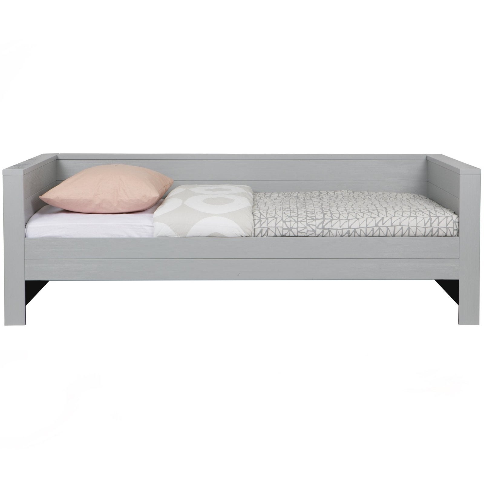 Bed Woood Dennis, Ophalen, 90 cm, Eenpersoons, Zo goed als nieuw