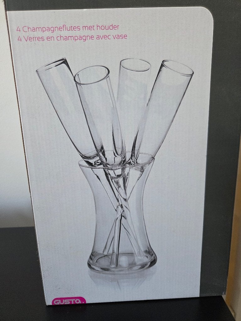 Champagneflutes met houder (evt samen met wijnkoeler), Ophalen of Verzenden, Nieuw, Overige typen