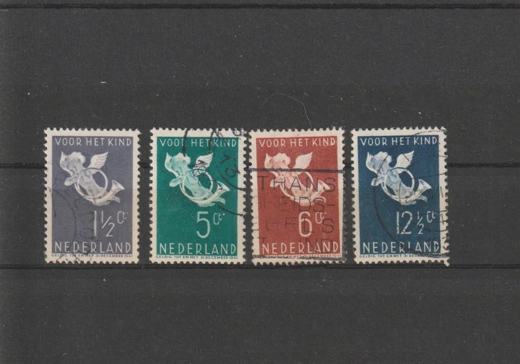 Nederland 1936, NVPH 289 t/m 292, Gestempeld., Postzegels en Munten, Verzenden, T/m 1940, Gestempeld