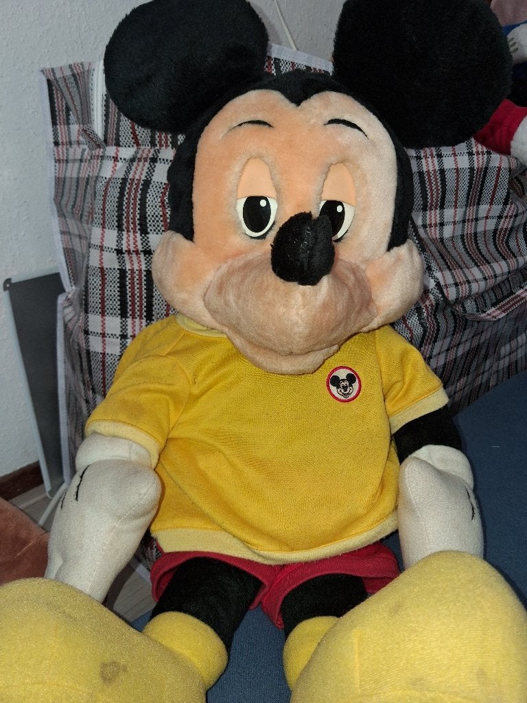 Mechanische mickey mouse, Ophalen of Verzenden, Mickey Mouse, Zo goed als nieuw, Beeldje of Figuurtje