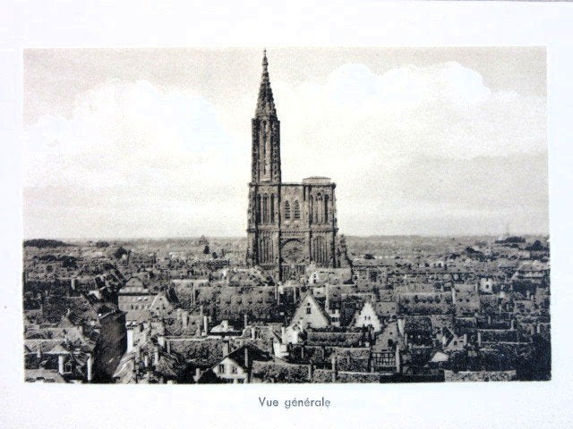 Oud boekje Strasbourg 16 afbeeldingen - architectuur kunst, Ophalen of Verzenden, Gelezen