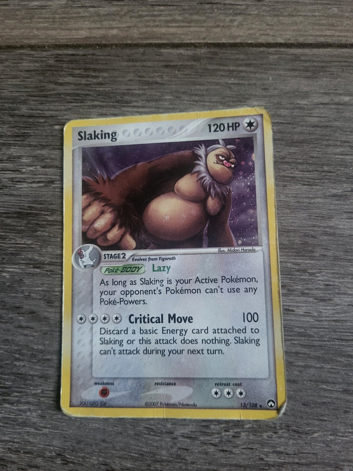 Pokémon Kaart Slaking 120 HP !, Ophalen of Verzenden, Gebruikt, Losse kaart