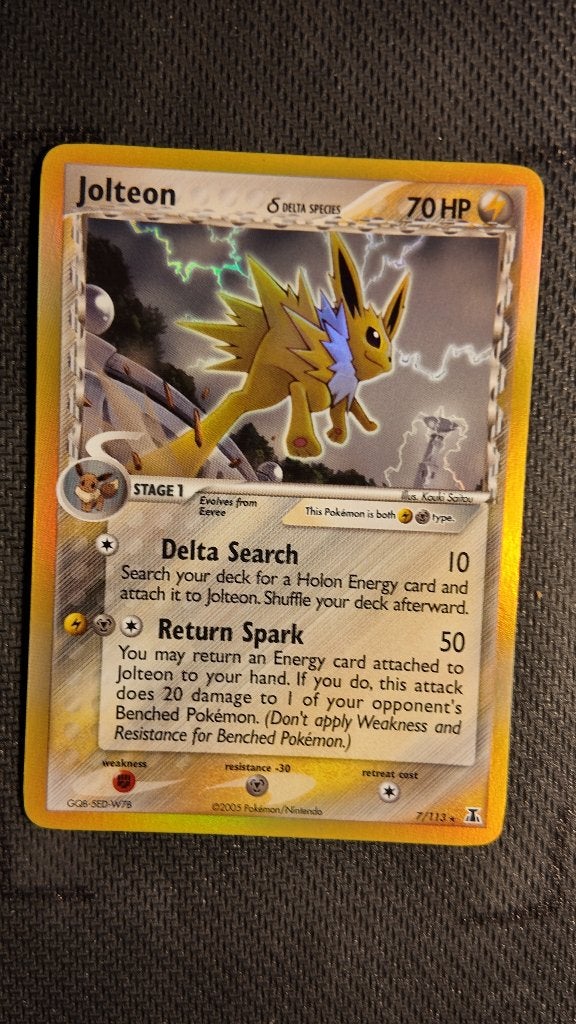 Jolteon δ 7 Delta Species | Pokemon kaart, Ophalen, Zo goed als nieuw, Losse kaart, Foil