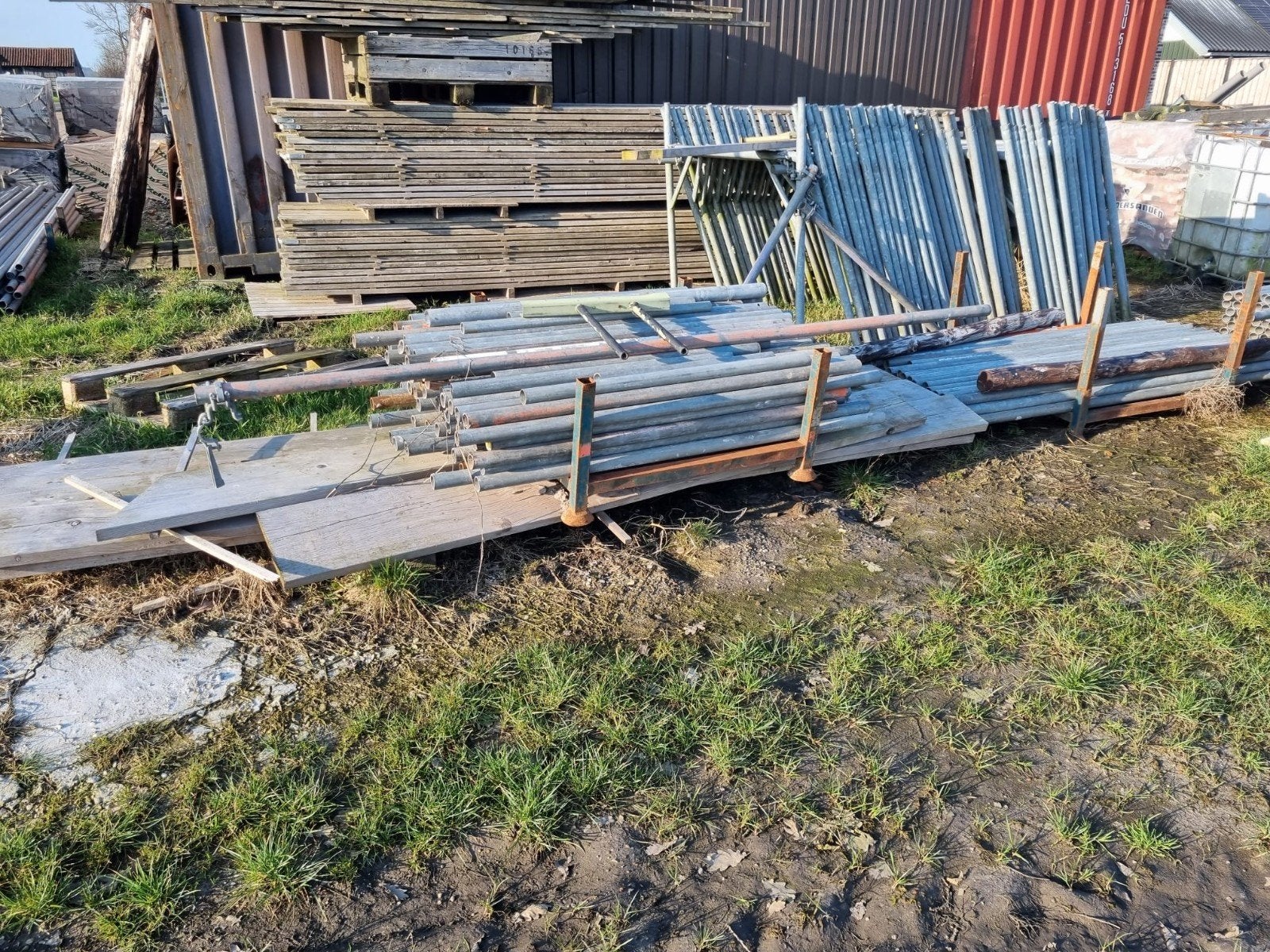 Complete vaste bouwsteiger met steigerplanken, Ophalen, Gevelsteiger, 5 meter of hoger