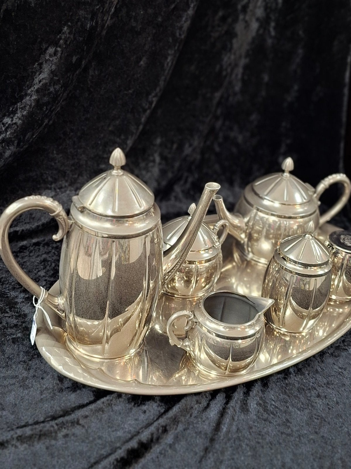 Vintage Tinnen Koffie- en Theeservies van Daalderop, Ophalen of Verzenden