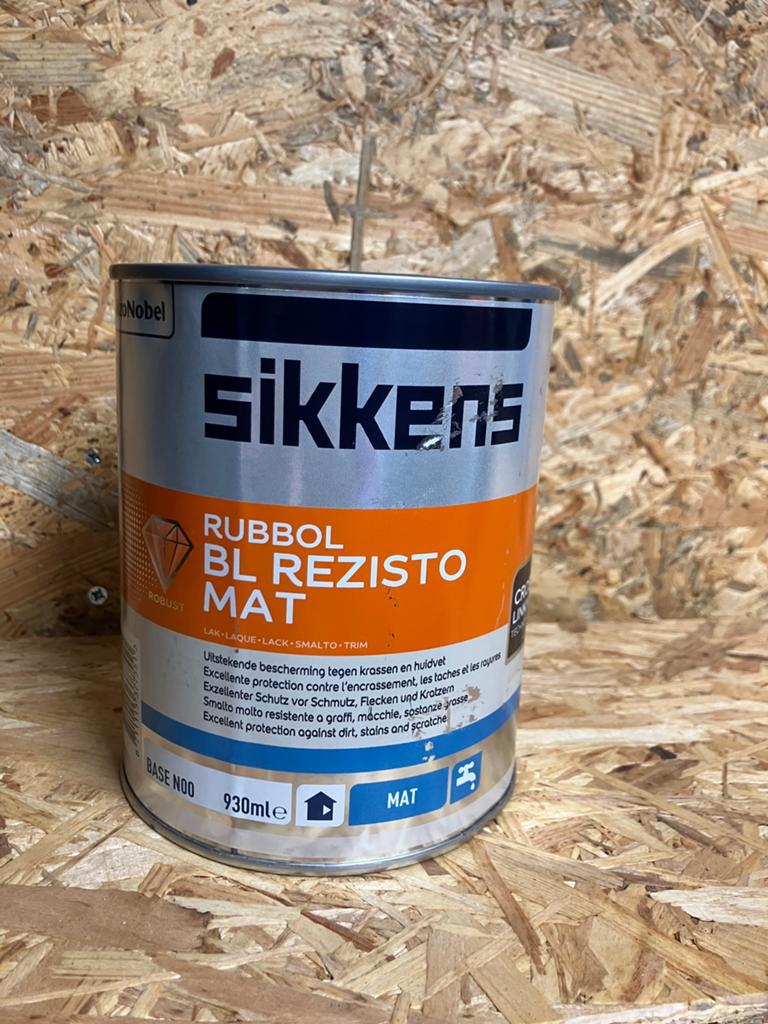 Sikkens Rubbol BL Rezisto Mat - Donkerblauw S 7010-R90B - 1L, Blauw, Nieuw, Ophalen of Verzenden, Verf