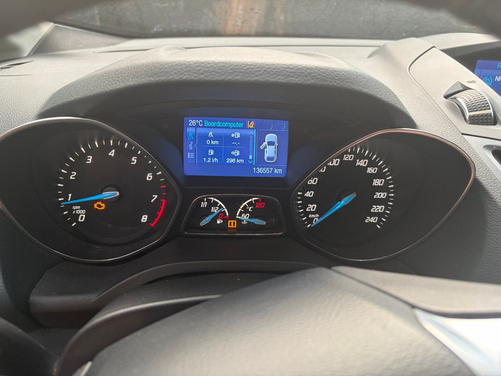 Ford C-Max 1.0 92KW 2015 Zwart, Auto's, Voorwielaandrijving, 125 pk, Zwart, Handgeschakeld