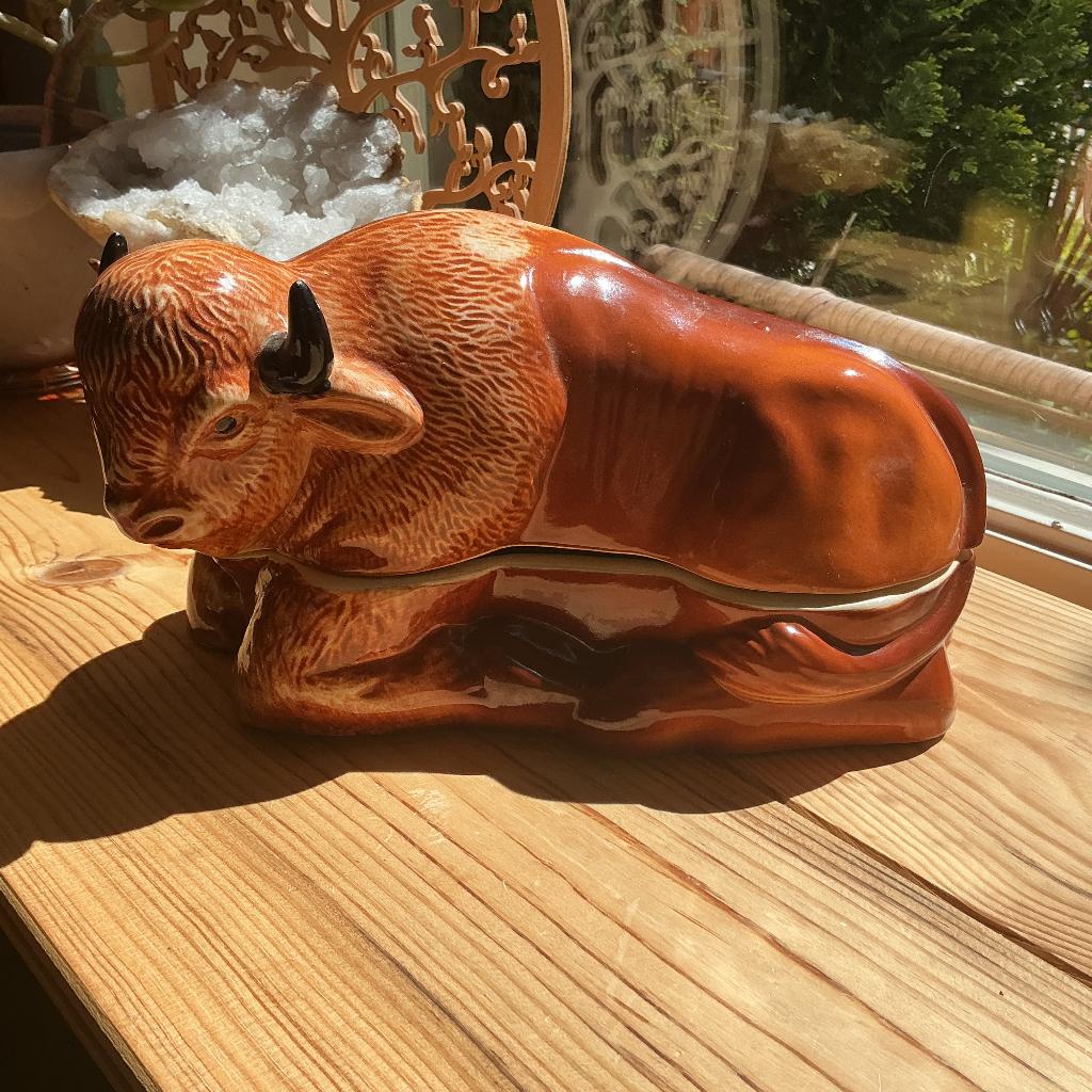 Aardewerk Bison van Michel Caugant, Antiek en Kunst, Ophalen of Verzenden