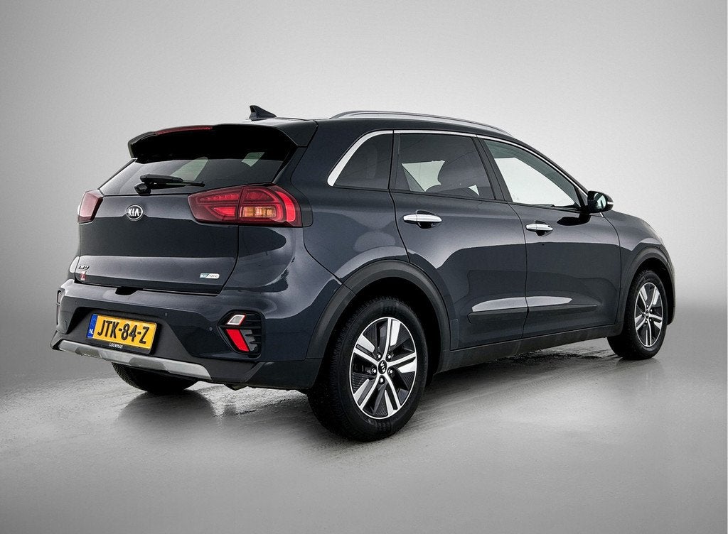 Kia Niro 1.6 GDi Hybrid DynamicPlusLine Stoel/Stuurverwarmin, Auto's, Kia, 12 maanden, Gebruikt, Blauw, Leder en Stof