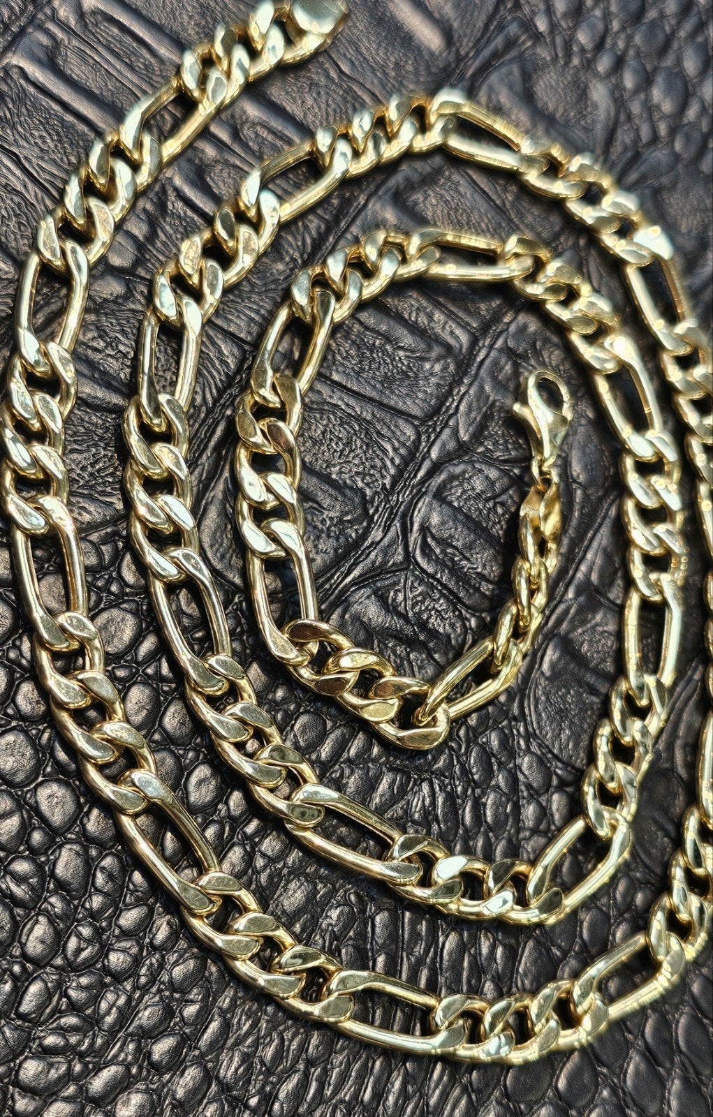 Prachtige Figaro 14k gouden ketting 60cm lang